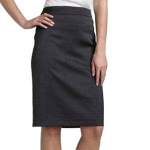 TADASHI Shoji Classic Black Satin Pencil Skirt 6